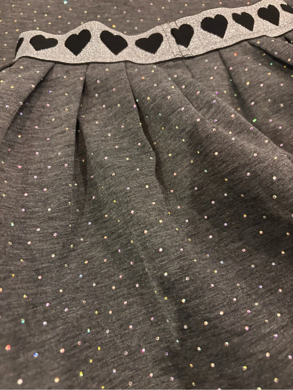 Lola + The Boys Gray Sparkle Bow Two-Piece Set
